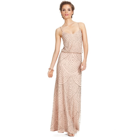 Adrianna Papell Embellished Blouson Gown - Picture 1 of 6